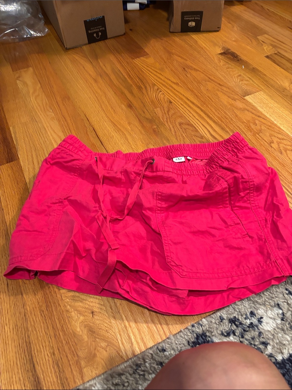 GAP Hot Pink Drawstring Skort